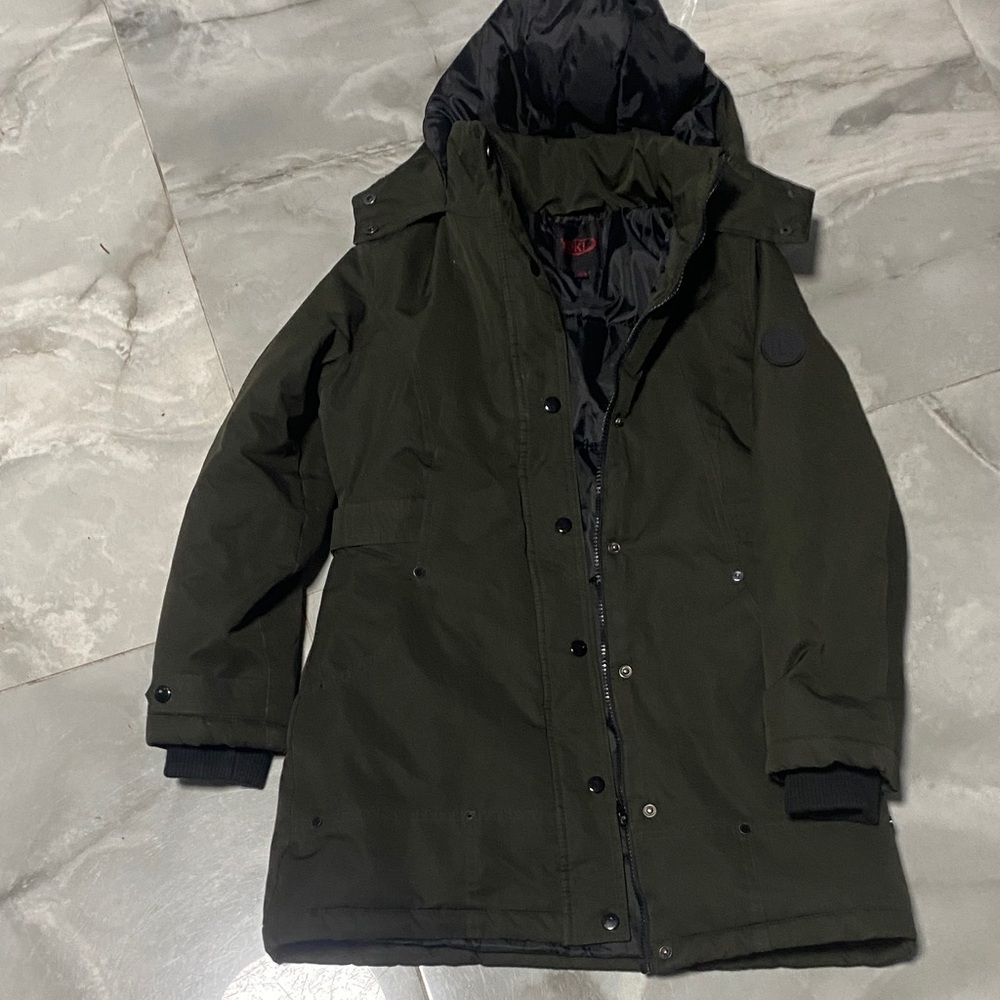Yoki Kids Jacket in Dark Green and Black
